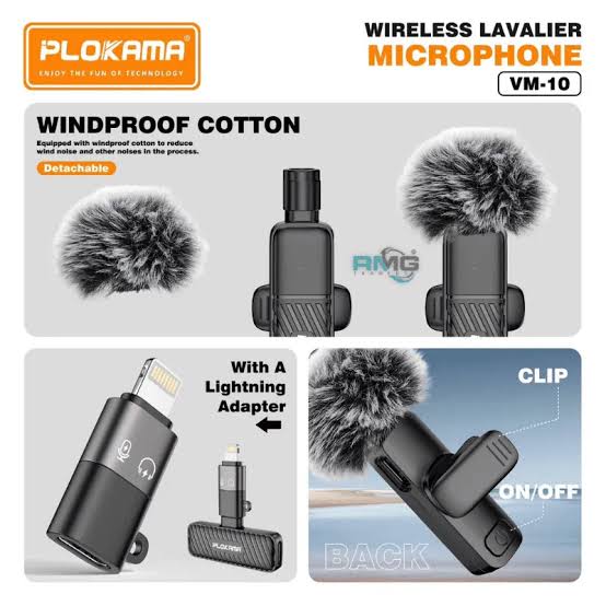 Plokama VM-10 2.4GHz Wireless Lavalier Mic
