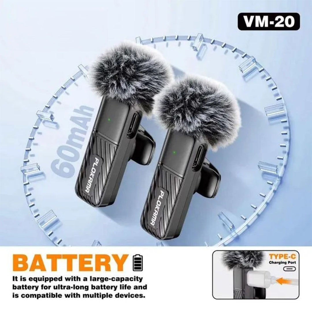Plokama VM-20 2.4GHz Wireless Lavalier Mic